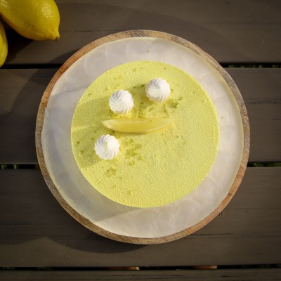 Entremets Citron – Croustillant Riz Soufflé & Crémeux Acidulé | Véronique Derennes