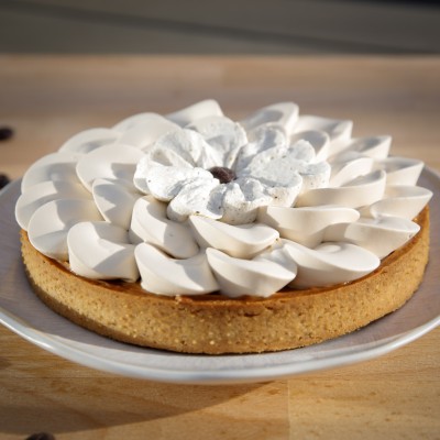 Tarte Cappuccino – Crème Café, Crémeux Caramel & Ganache Montée | Véronique Derennes