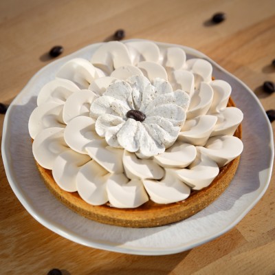 Tarte Cappuccino – Crème Café, Crémeux Caramel & Ganache Montée | Véronique Derennes