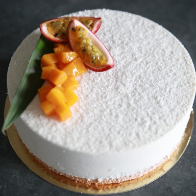 Coco Loco – Entremets Coco, mangue, fruits de la passion | Véronique Derennes