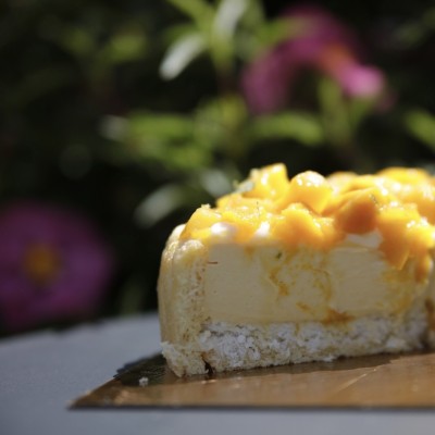 Charlotte exotique – Coco, mangue, fruits de la passion | Véronique Derennes
