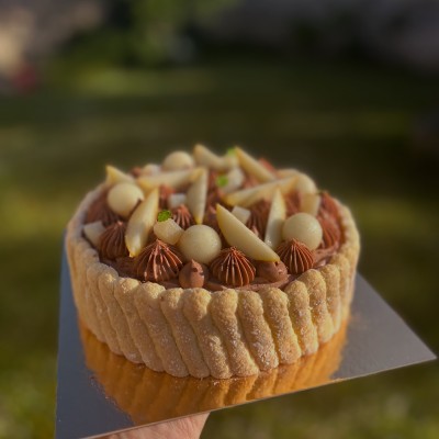 Charlotte Poire-Chocolat – Dessert Équilibré & Gourmand | Véronique Derennes