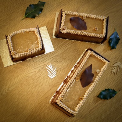 Bûche Chocolat-Noisette Artisanale |Véronique DERENNES – Noël 2025