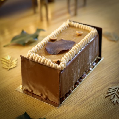 Bûche Chocolat-Noisette Artisanale |Véronique DERENNES – Noël 2025